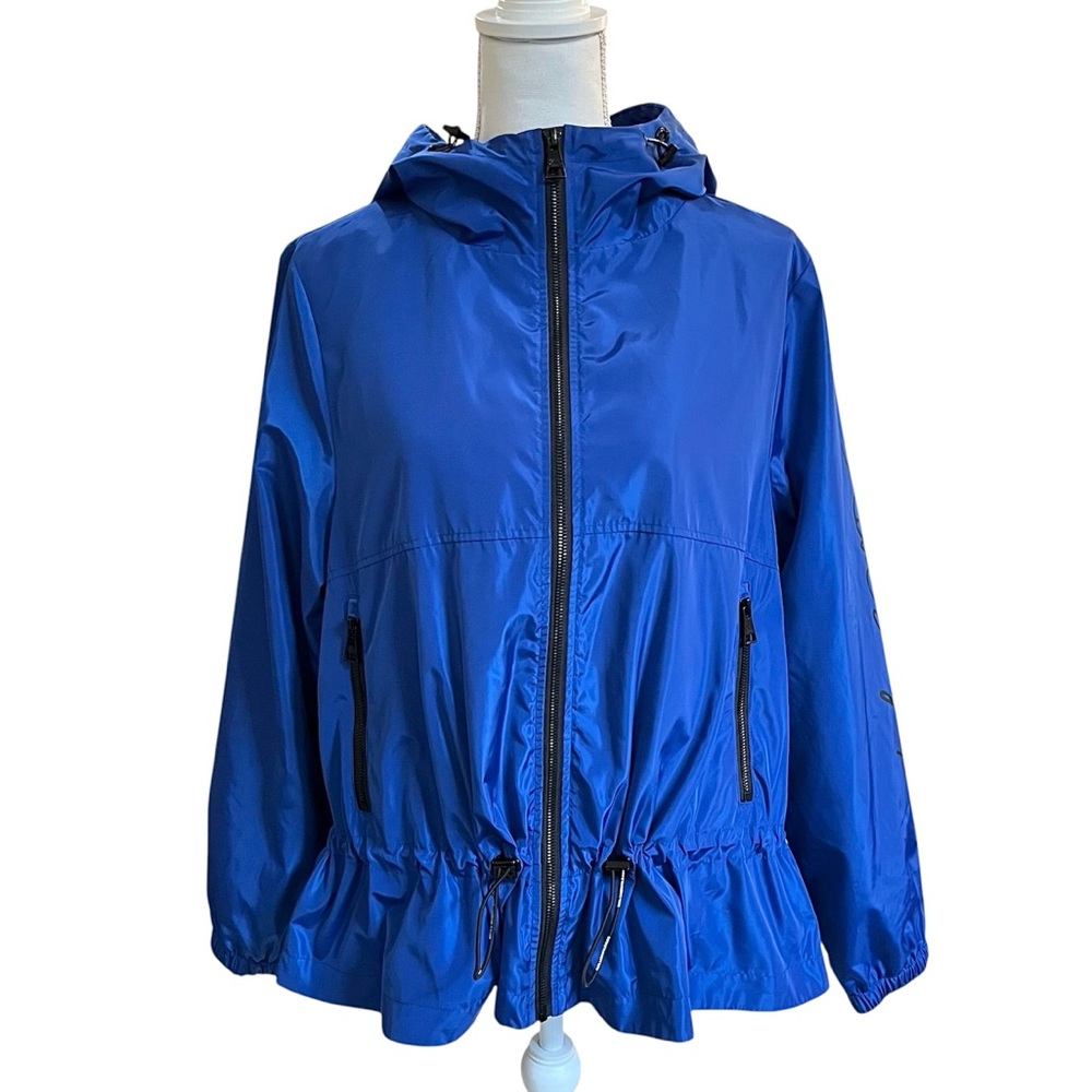 Karl Lagerfeld Paris Short Anorak Jacket With Logo Sleeve - Size S
